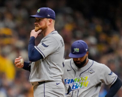 Drew Rasmusssen can't make it through 4th inning as Rays blow 4-0 lead in Game 2 loss to Brewers
