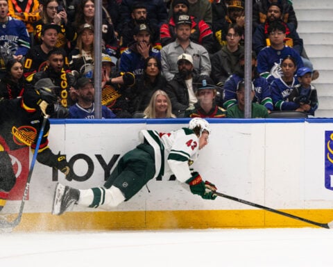 Quinn Hughes has a goal and an assist in his Vancouver return in Wild's 4-2 victory