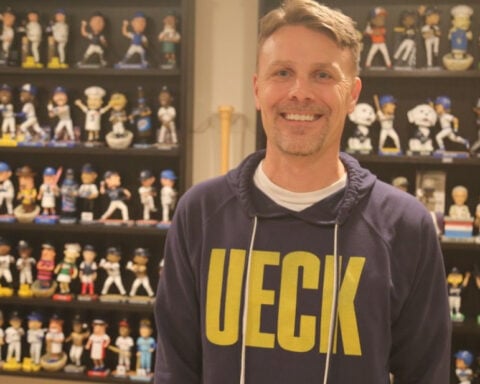 A Brewers fan has collected all 330 stadium bobblehead giveaways. 326 are autographed
