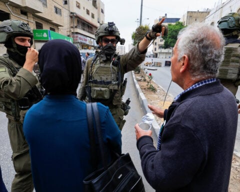 Palestinians protest against military demolitions in West Bank as Israelis vote