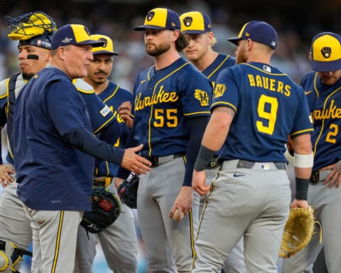 Brewers' bullpen cracks in Game 4 loss after Aaron Ashby breaks postseason scoreless relief mark