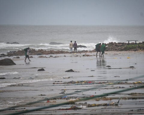 Three killed, thousands evacuated as Cyclone Arnab hits eastern India