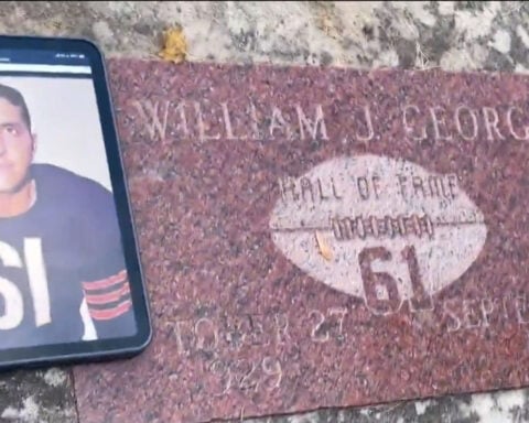 Bears fans find forgotten grave of legend Bill George in cemetery