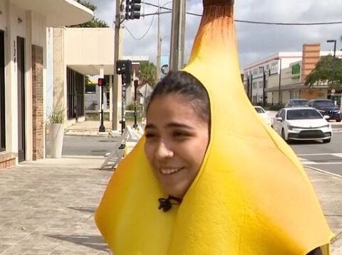 'Banana Hero' goes viral after car crashes into Orlando bar