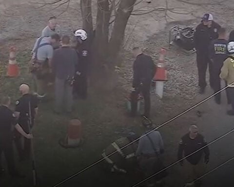 Young boy rescued after falling into septic pipe