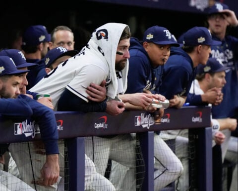 Rays become third team to lose first three World Series, joining Brooklyn Dodgers, Detroit Tigers