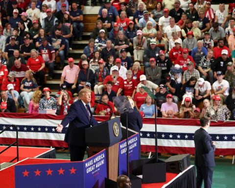 Trump touts projects and payouts on the campaign trail. Many are uncertain