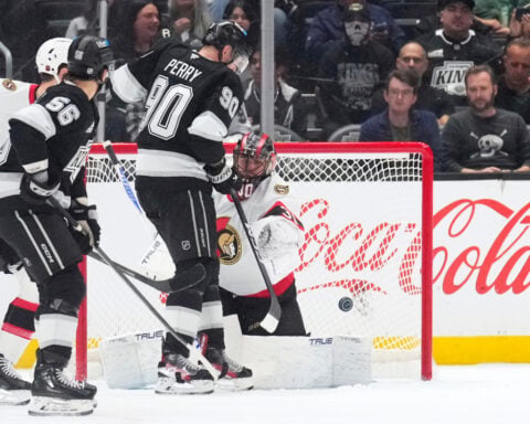 Kings beat Senators 6-5 in OT after blowing a 4-goal lead in the 3rd period