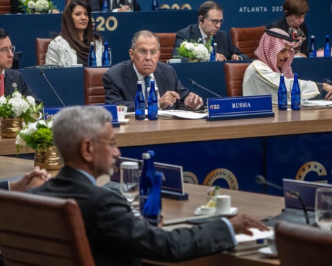 G20 photo scrapped amid tensions over Russian foreign minister’s presence