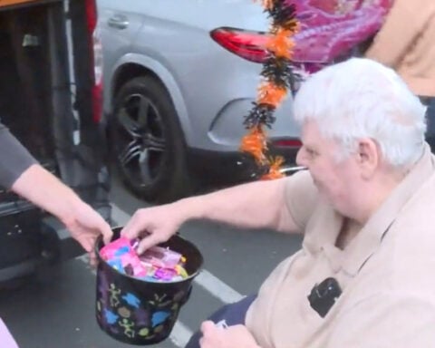 California senior living community hosts trick or treat event for seniors