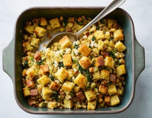 Rustic Cornbread Stuffing with Fresh Herbs