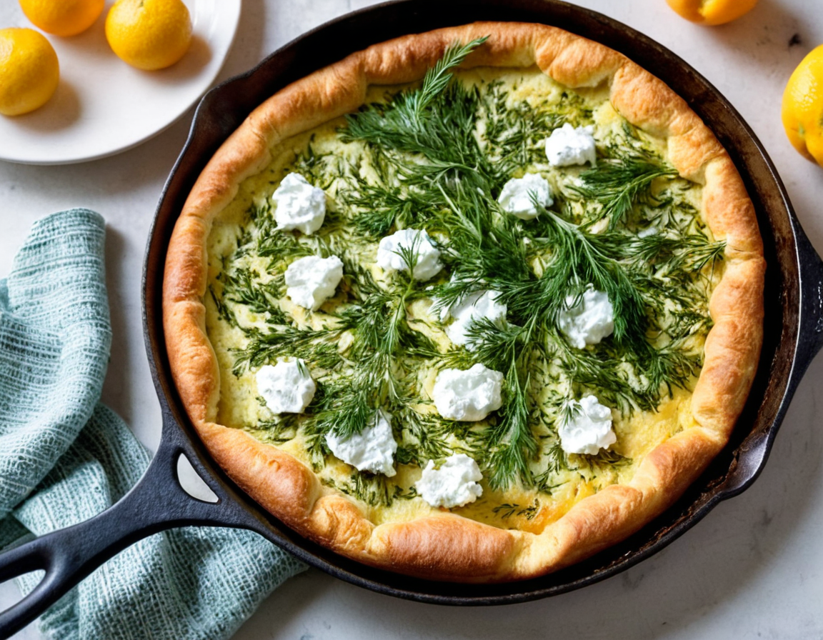 Goat Cheese and Dill Dutch Baby