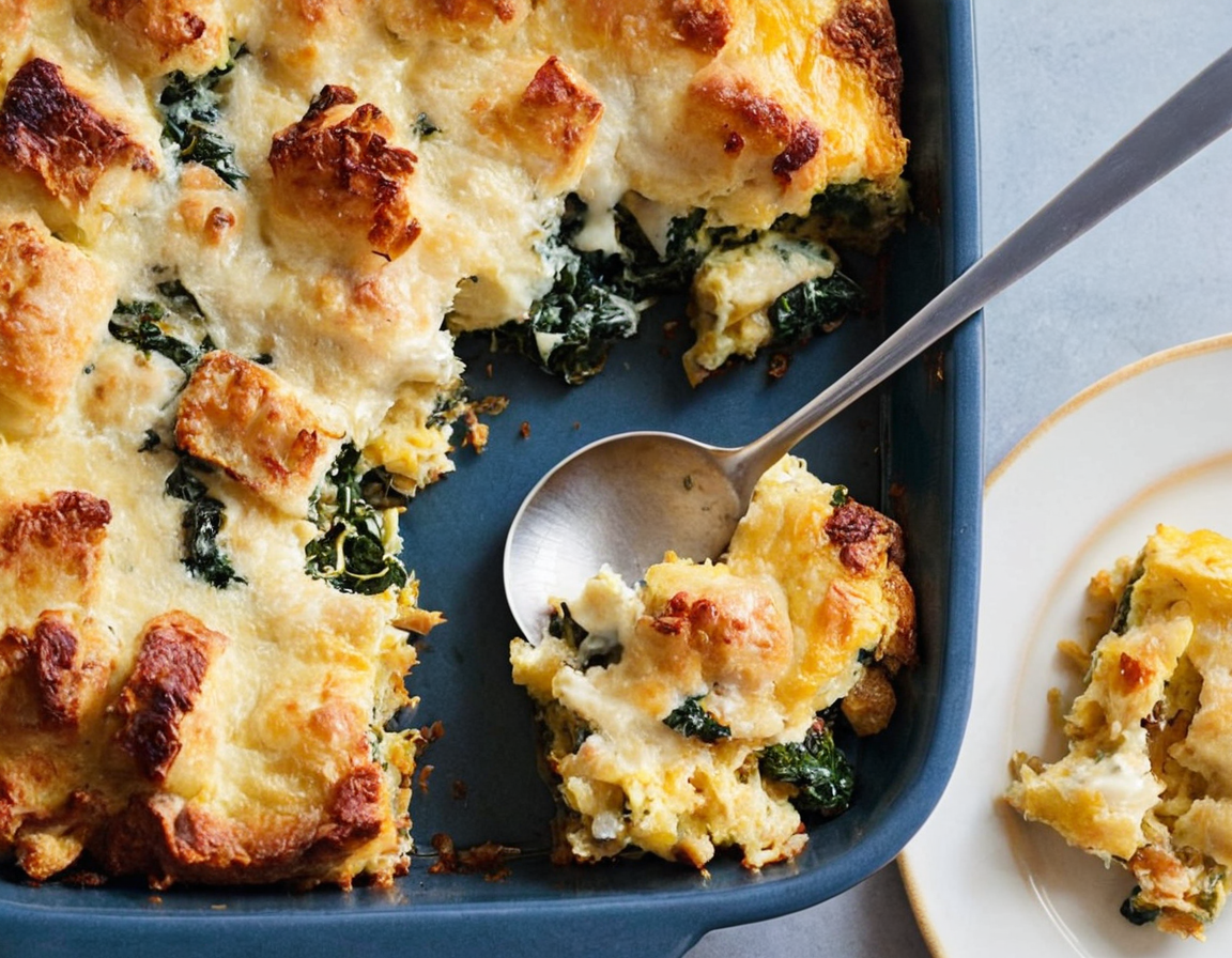 Spinach and Gruyere Breakfast Casserole