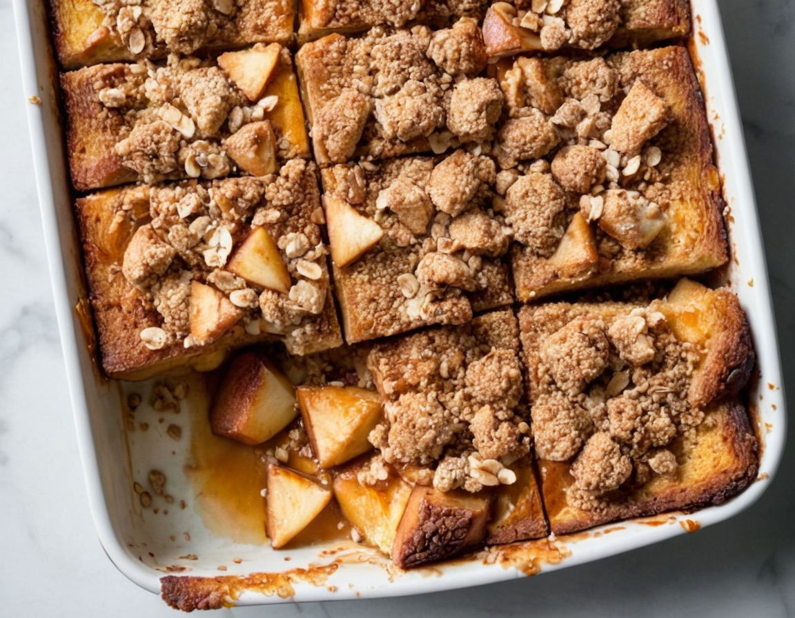 Baked French Toast With Oat Crumble Topping