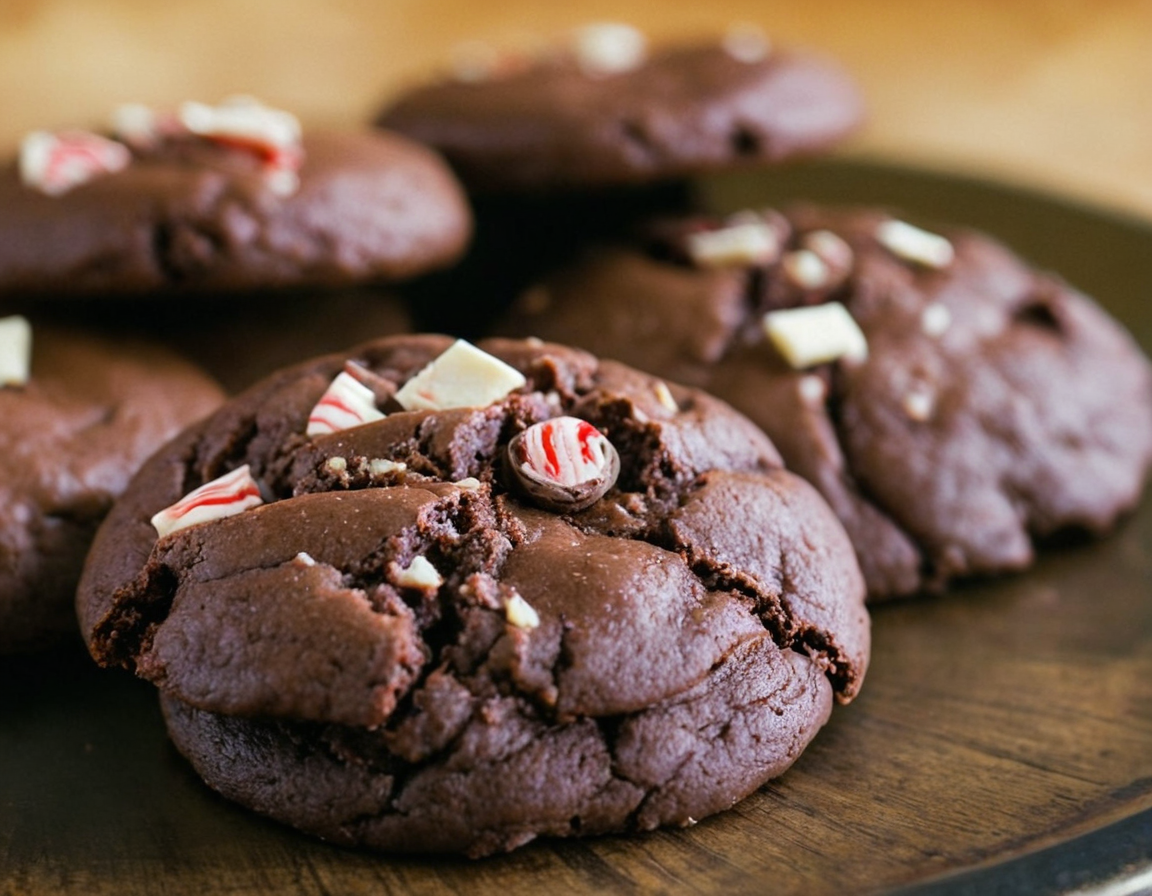 Peppermint Bark Chocolate Cookies