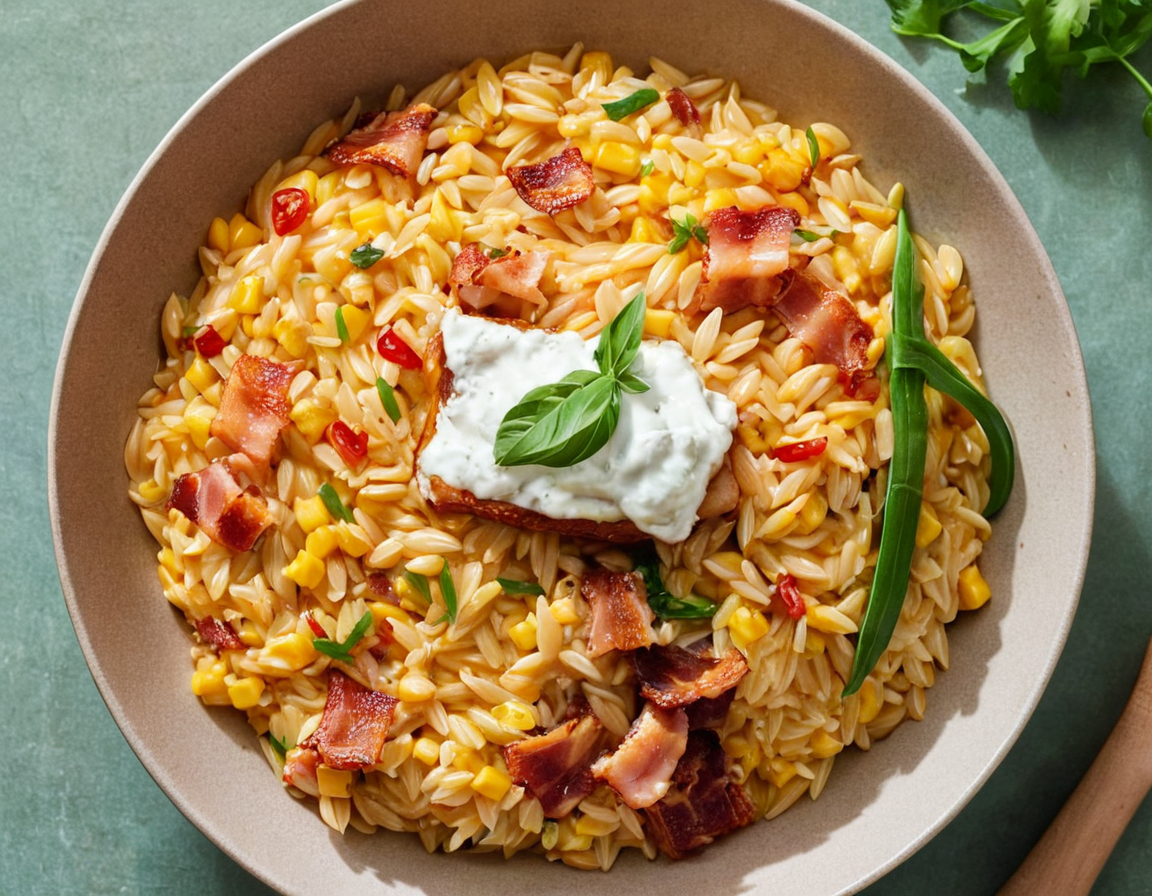 Creamy One-Pot Orzo With Corn and Bacon