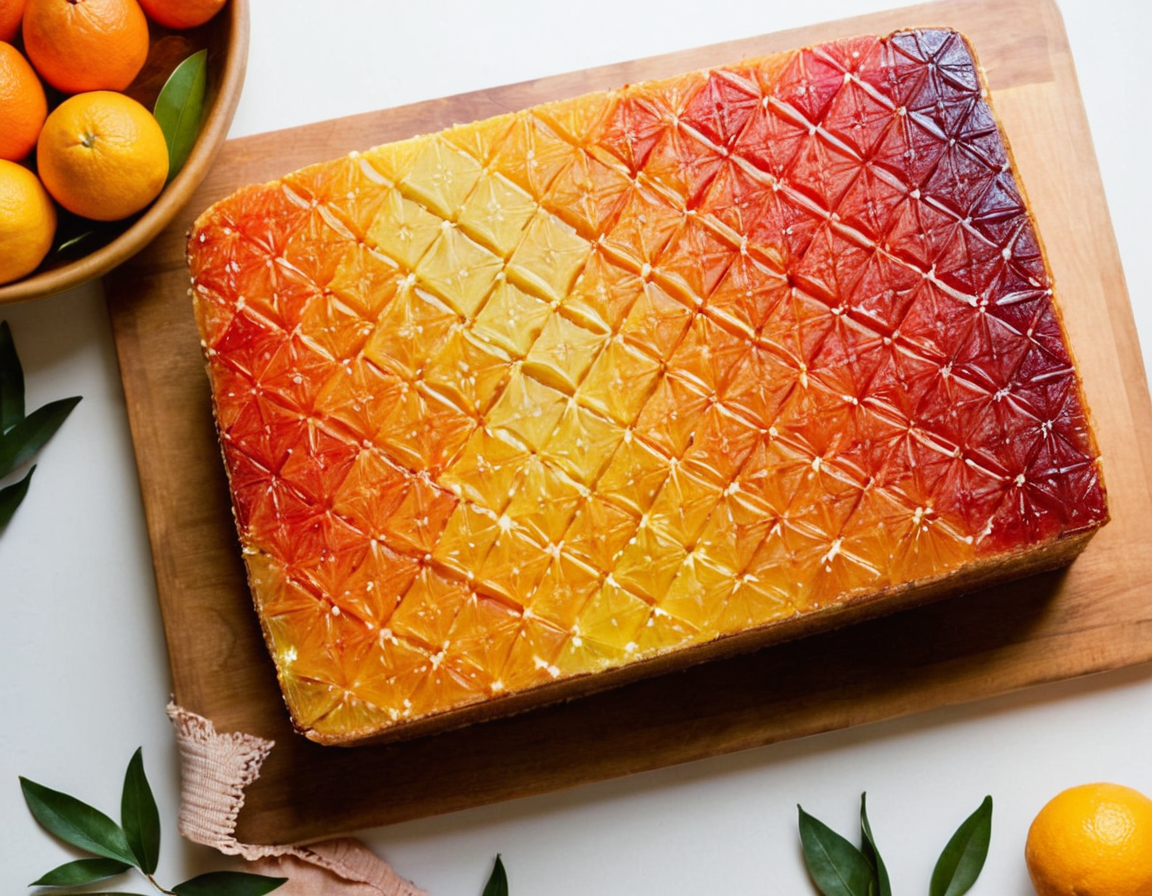 Upside-Down Citrus Ombre Cake