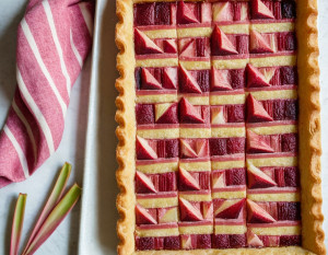 Geometric Rhubarb Tart