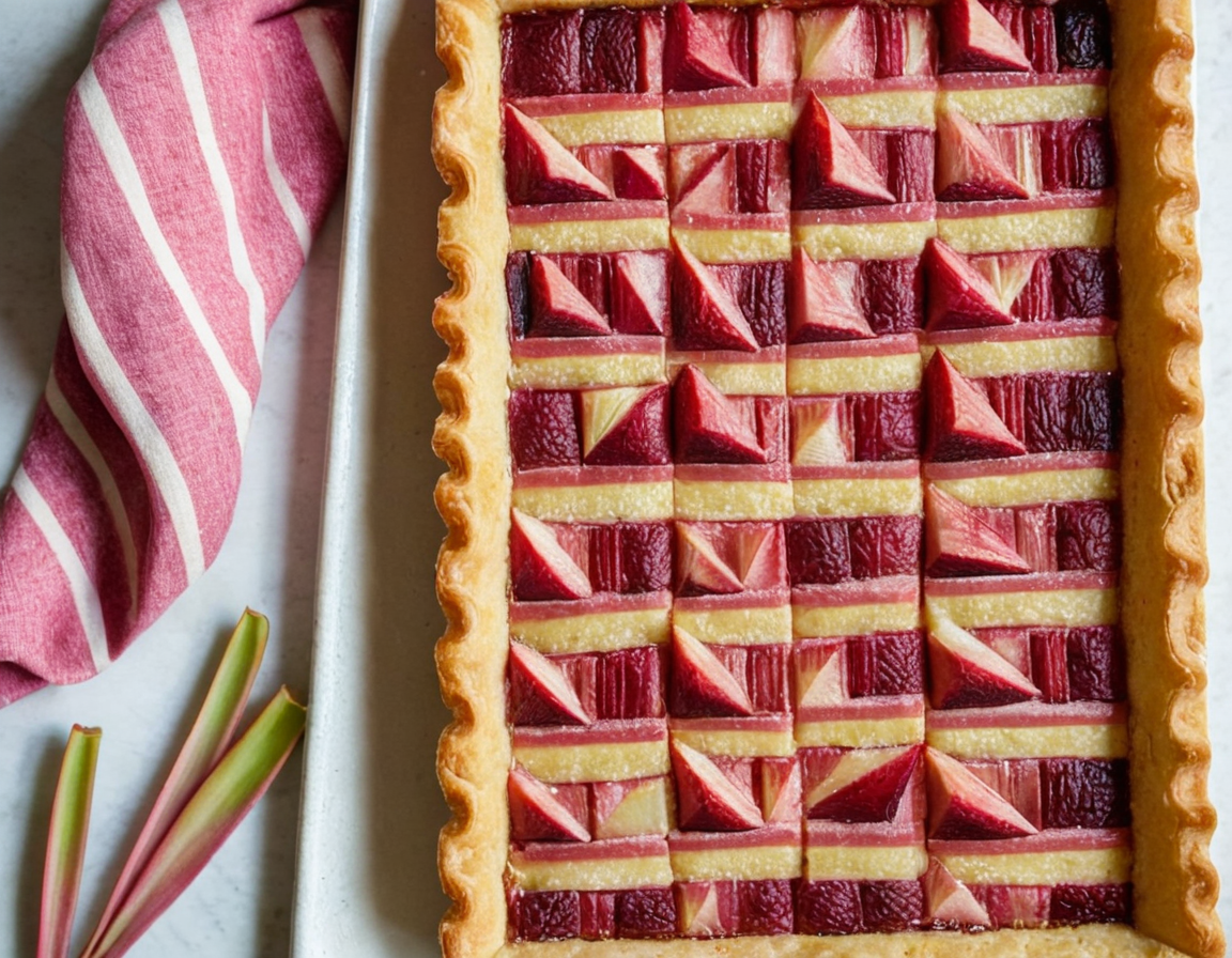 Geometric Rhubarb Tart